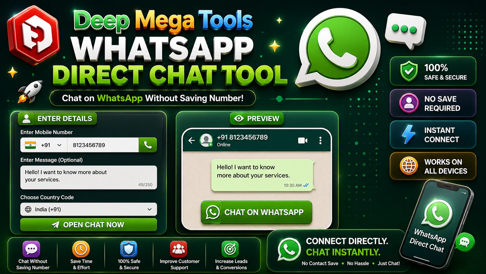 WhatsApp Direct Chat Tool
